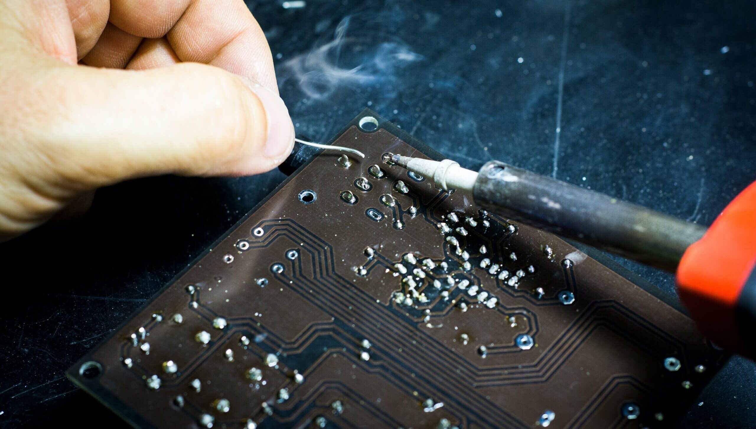 computer technician repairing hardware