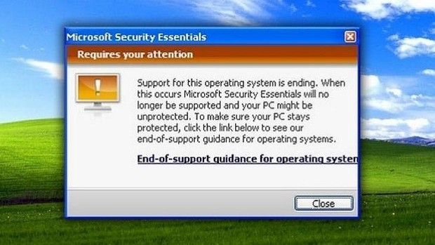 microsoft security essentials notification